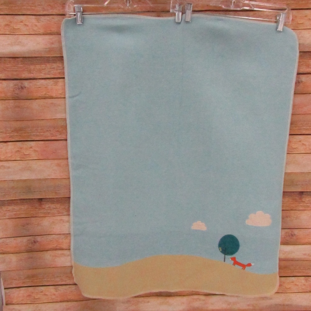 David Fussenegger Fox Baby Blanket 34.5".x 28"
